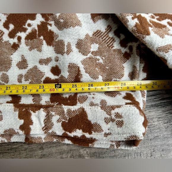 Sonoma Cropped Jacket Size 3X Brown Cow Print Jacquard Jacket Goods for Life - Picture 5 of 13